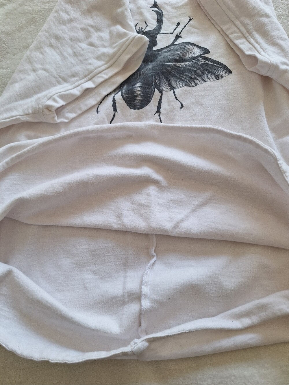 Helon Melon Stag Beetle Heavyweight Cotton Oversized Tee Pockets Mens S M - Picture 8 of 8